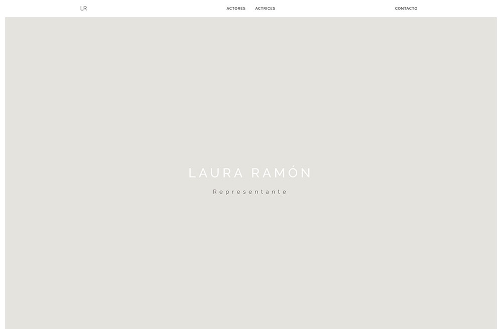 Laura Ramón - Representante de actores - Diseño web