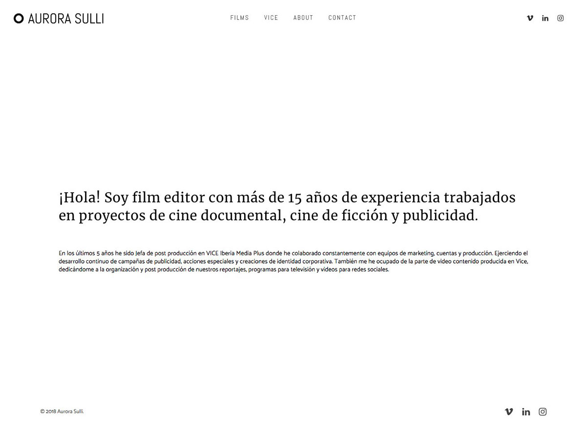 Aurora Sulli ★ Film Editor & Producer ★ Website