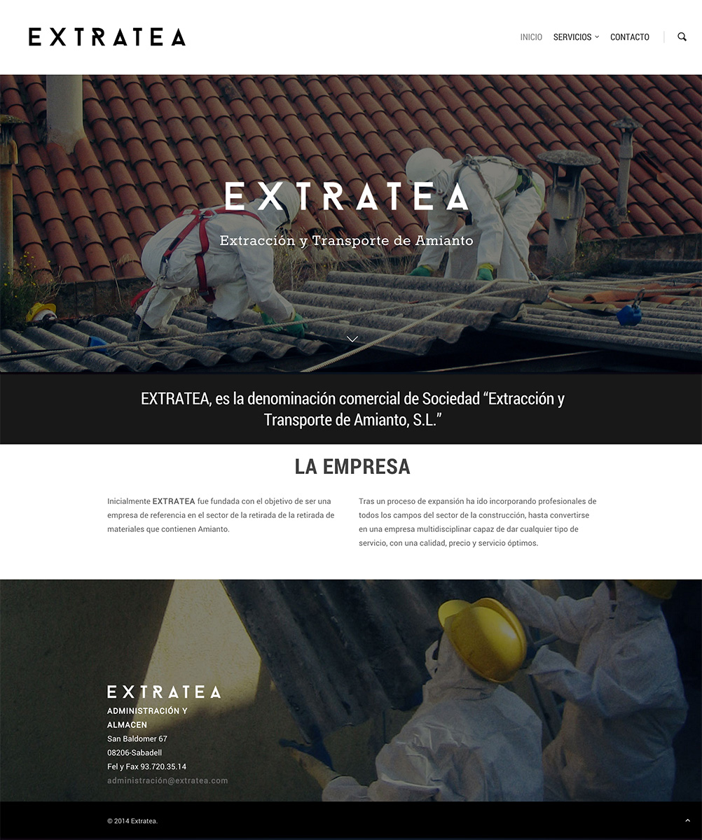 Extratea - Extracción de Amianto - Diseño Web