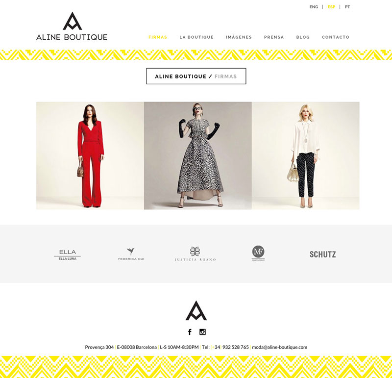 Aline Boutique - Website