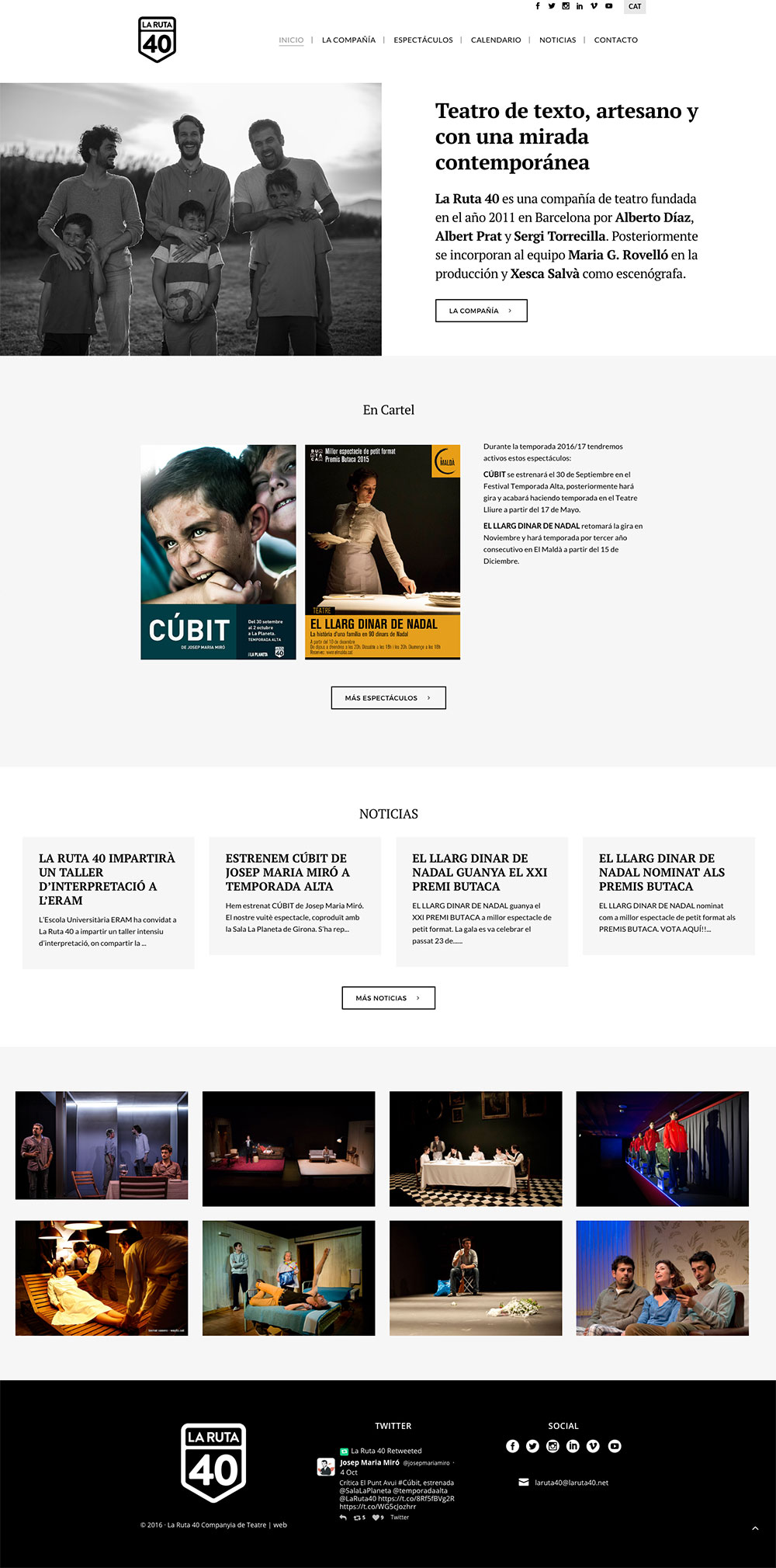 La Ruta 40 - Compañía de teatro - Diseño y programación web