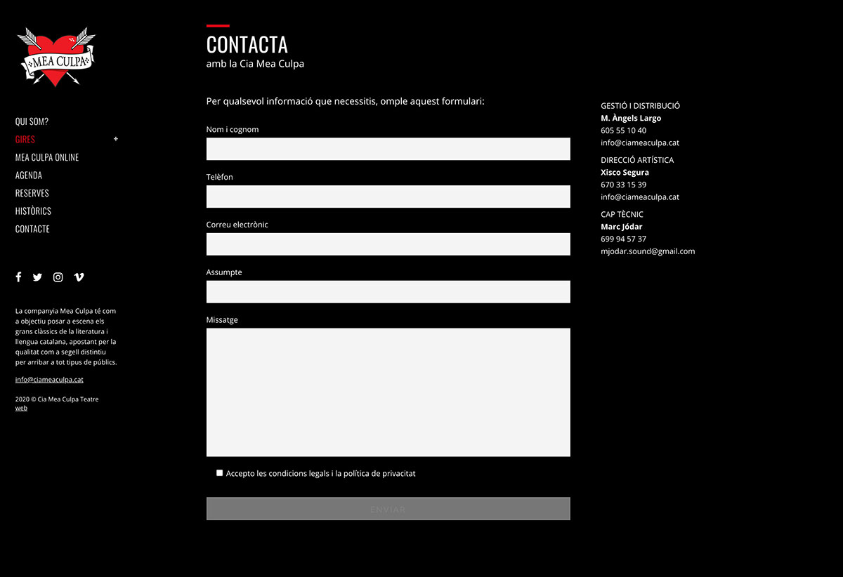 Cia Mea Culpa ★ Compañía de teatro en catalán ★ Website