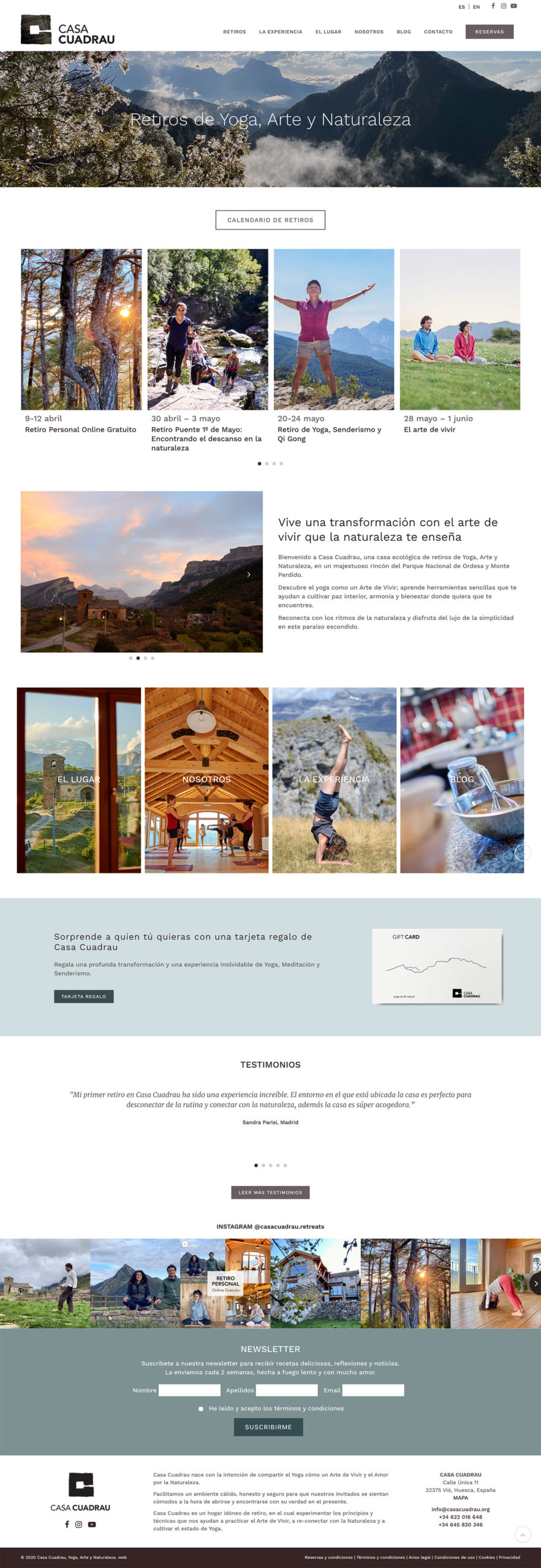 Casa Cuadrau ★ Retiros de Yoga en el Pirineo ★ Website