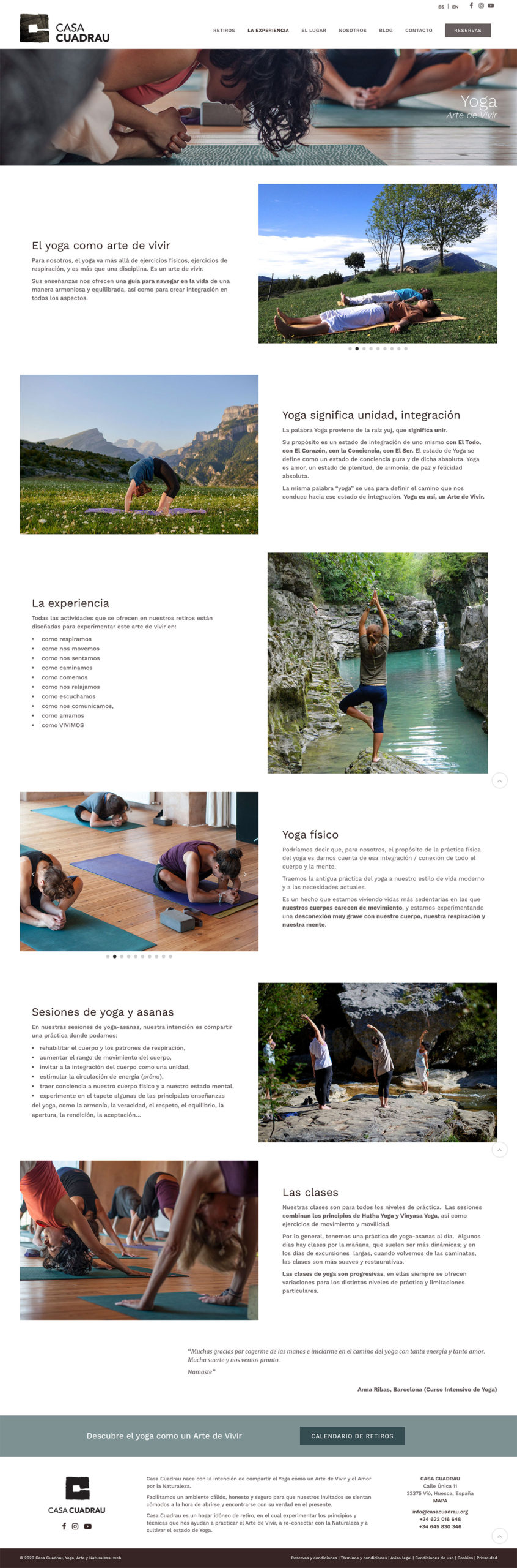 Casa Cuadrau ★ Retiros de Yoga en el Pirineo ★ Website